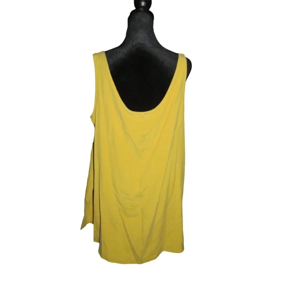 BOGO Anne Klein Yellow 100% Silk Sleeveless Shell Blouse size 10 EUC